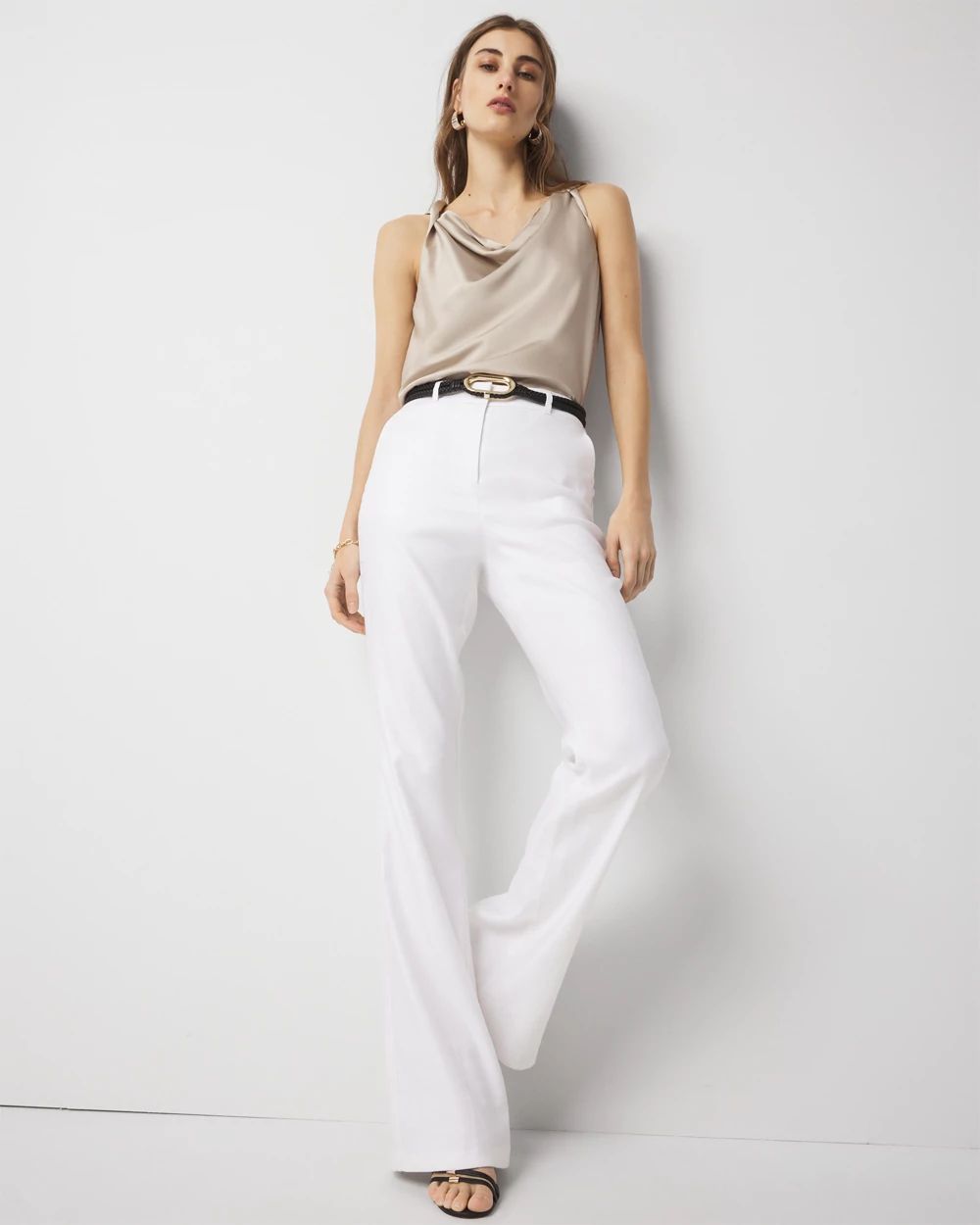Linen Flare Trouser | White House Black Market
